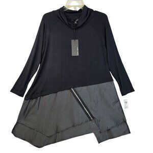 Sun Kim Oversized XS Black Asymmetric Tunic Whimsigoth Luxury Designer USA New